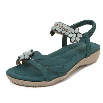 Mode 2025 Sommer Übergröße Damen Schuhe Ethno-Stil Sandalen Strandtourismus Böhmische Sandalen Outdoor Modische Damen Schuhe