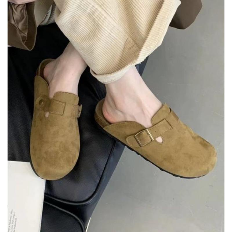 Fashion New Classic Women's Closed Toe Cork Sandals Slippers Ladies Leopard Cork Slippers Camo Mule Clogs Shoes Flats Zapatos De Mujer