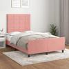 3125750 vidaXL Bed Frame with Headboard Pink 120x200 Cm Velvet
