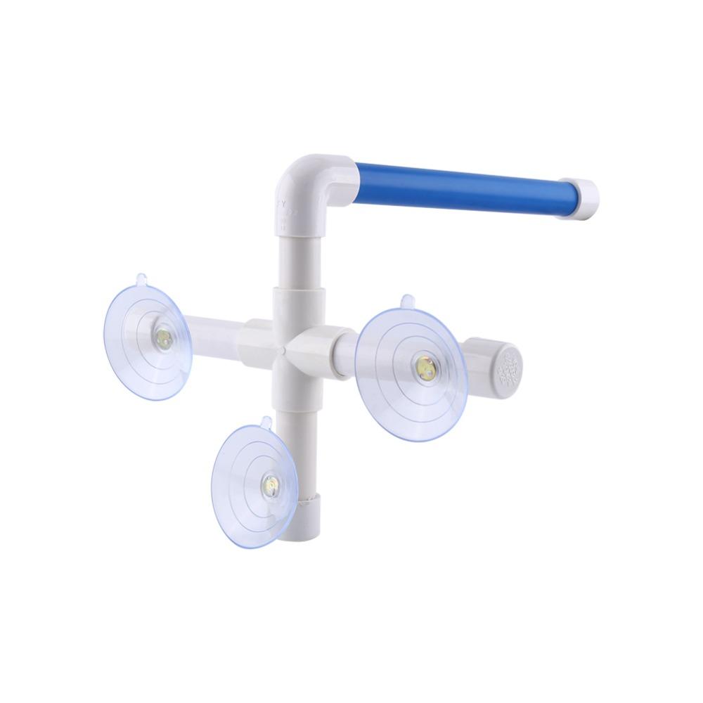 3 Strong Suction Cups Suction Cup Perch Plastic Pipe Structure Easy To Install Bird Bath Perch Foldable Design