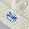 Dickies Looking Embroidered Ribbed Knit Knit Watch Unisex Acrylic Solid Needle BLU Cap, Men's Hat, Cap, Beanie, Off-White,