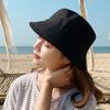 Wide Brim Round Dome Sunscreen Bucket Hat Unisex Summer Solid Color Fisherman Hat Fashion Accessories