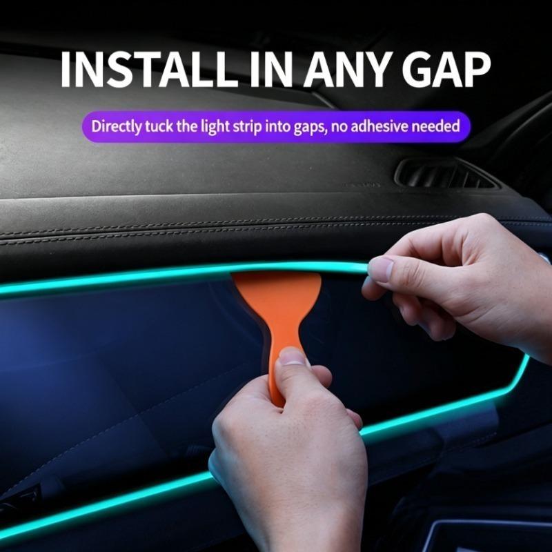 3/5M Car Interior Led Decorative Lamp EL Wiring Neon Strip For Auto DIY Flexible Ambient Light USB Party Atmosphere Diode