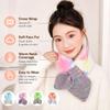 Knitted Fabric Faux Fur Scarf Cross Tie Winter Neck Scarf New Wrist Cuff  Daily Outfits