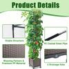 62.2 Inch Raised Garden Bed With Tomato Planter Cage For Outdoor Patio Greenhouse Gardening Climbing Vegetables
