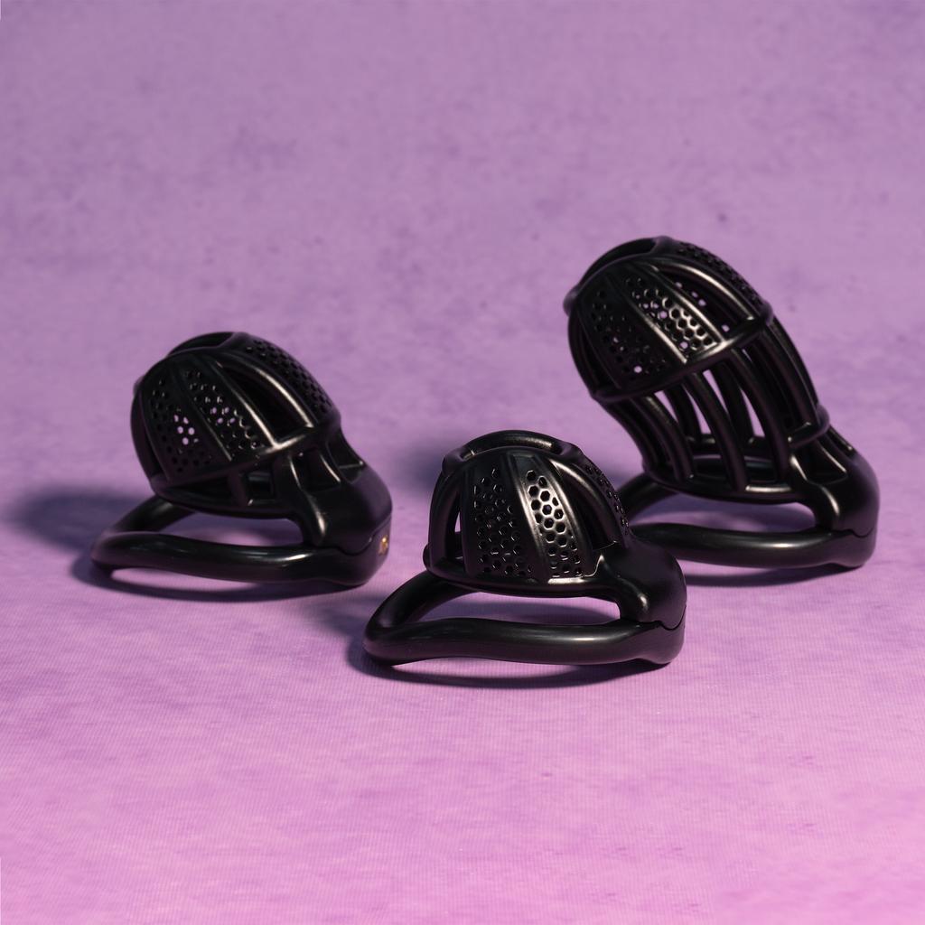 Resin Penile Plastic Restraint Cage S/M/L Easy to Clean Invisible Arc Ring Honeycomb Mesh Male Chastity Lock Sex Products