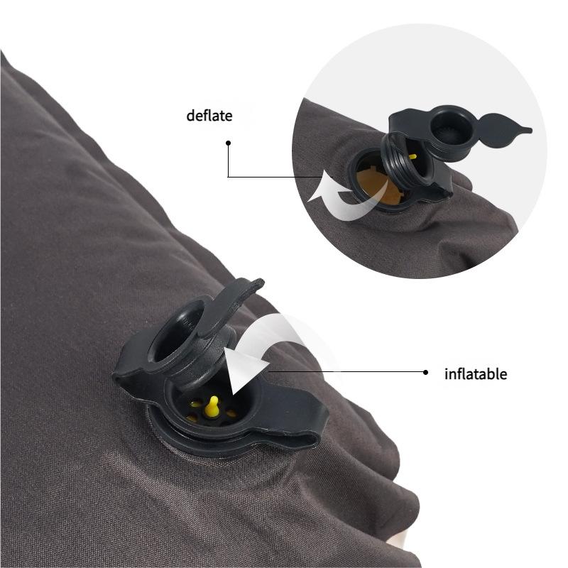Self Inflating 3D Foam Pillow Portable Camping Travel Pillow Lightweight Compact Neck Support for Outdoor Rest Tent Sleep