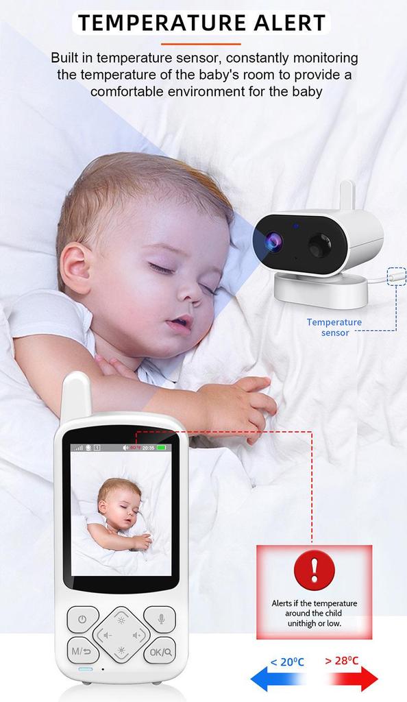 2.4-inch HD Wireless Baby Monitor with Night Vision