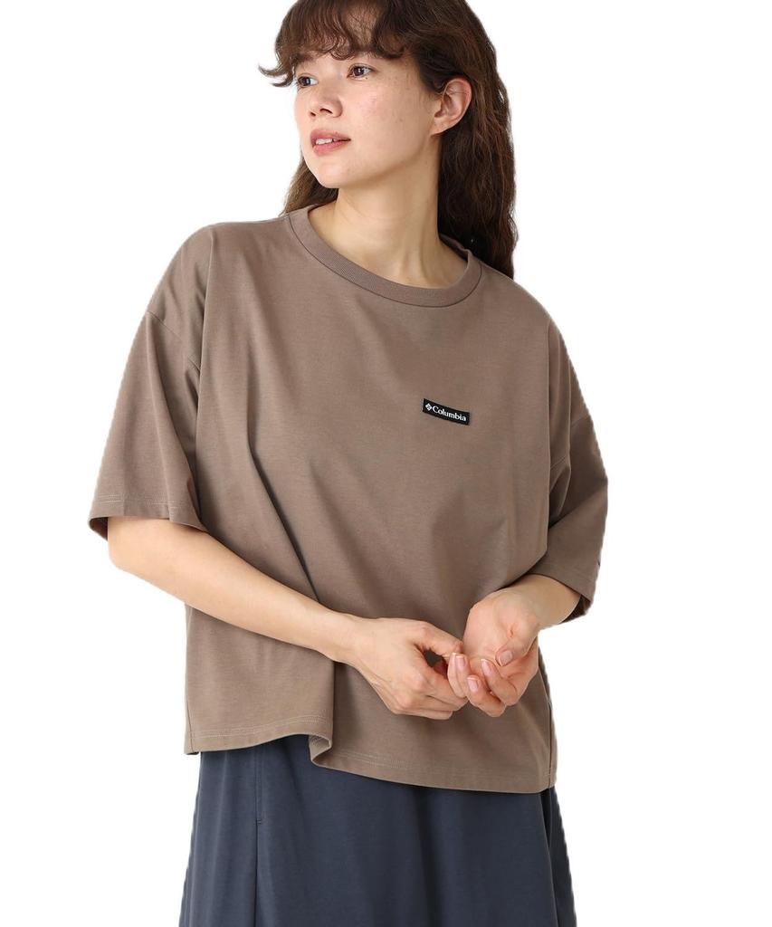 Columbia Mercer Street Short Sleeve Cropped Size Flax Women's T-Shirt, XL,