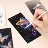 12Pcs/set Animal Paper Painting Drawing Toy Bookmark Scratch Art With Stylus Stress Relief Adult Kid Gift