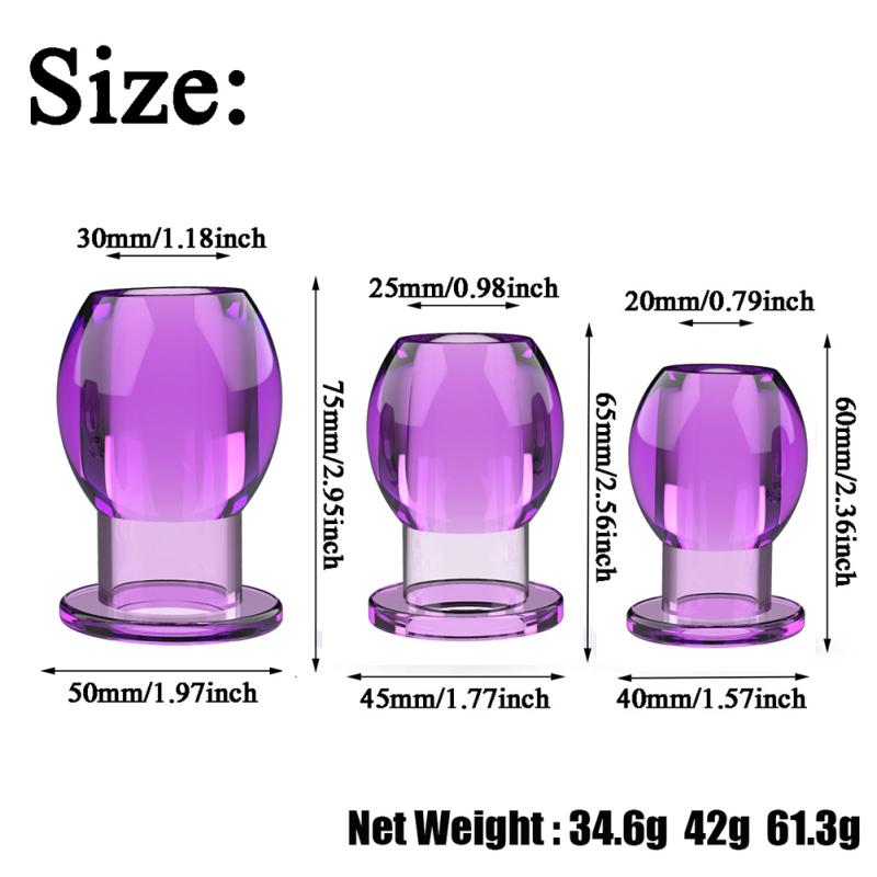 Flexible Glue Hollow Anal  Plug Massager Dilator Erotic Intimate Adult Sex Toys Masturbation