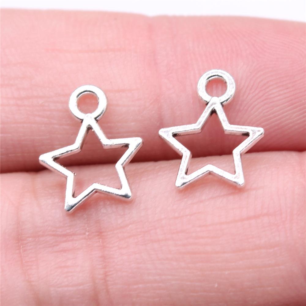 40pcs Charms Star Handmade Pendant Making Fit Vintage Tibetan Silver Color Antique Bronze Plated DIY For Bracelet Necklace