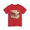 Vintage Cherry Blossom Woodblock Tee Japanese Graphical Art T-Shirt