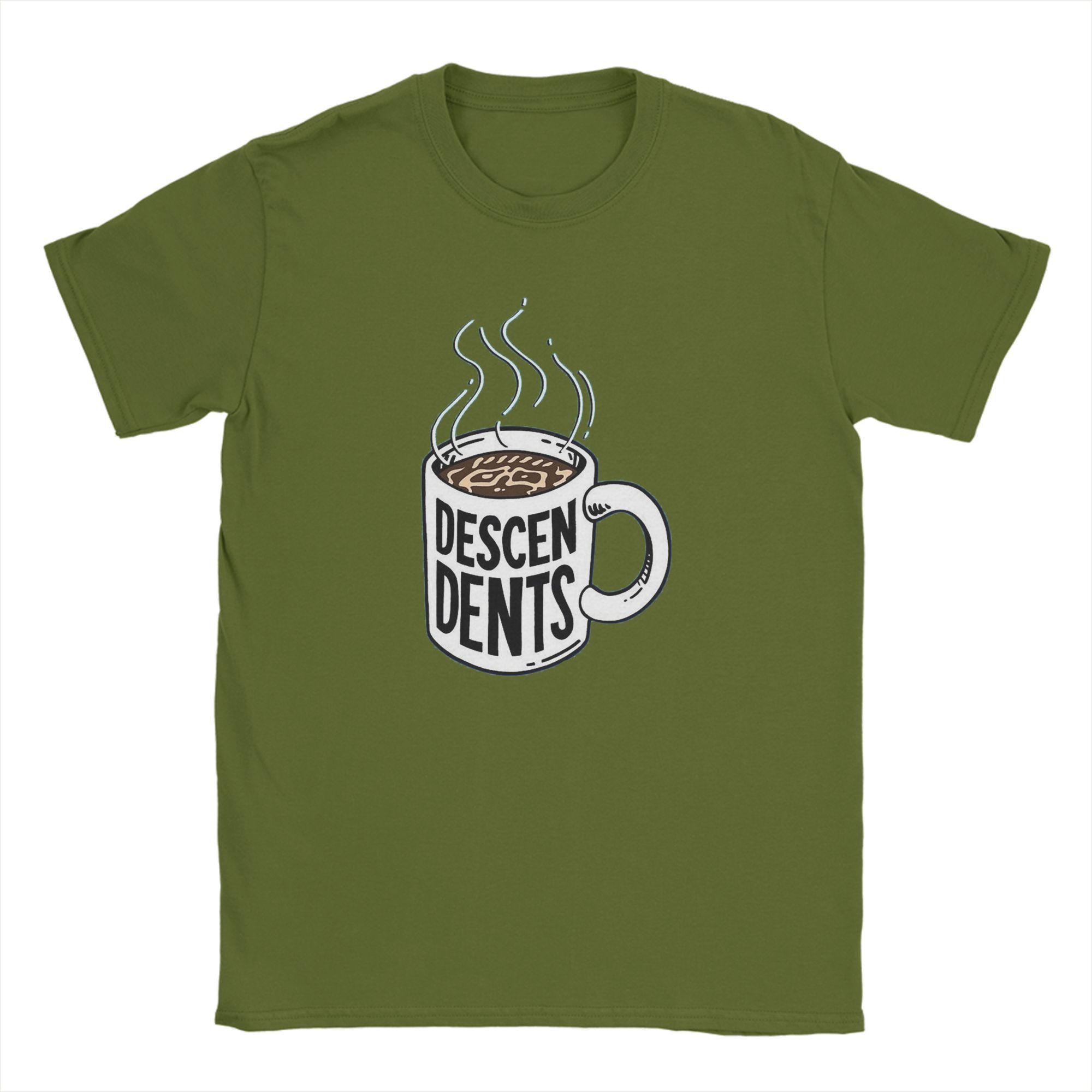 

Descendents Coffee In Morning T-Shirts for Men Novelty Pure Cotton Tee Shirt Crew Neck Short Sleeve T Shirt Plus Size Clothes 4XL