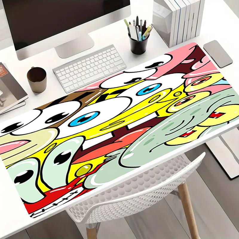 SpongeBob SquarePants Theme Mouse Pad, Non Slip Rubber Base, Multifunctional Office & Home Decor, Perfect for Workspace Personalization.