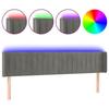 VidaXL LED Headboard Bedroom Furniture Double Bed Accessory Head of Bed Frame Interior Light Grey 3123528