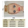 Funny Disgusting Doll face Meme Hilarious Sarcastic Plush blanket Children  Flannel Throw blanket For Couch Chair Warm