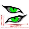 Car Sticker 3D Glossy Green Eye Car Sticker - For Rearview Side Mirror, Eye-catching Animal Eye Design Decal