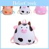 Cute Girl Backpack For Kids Pvc Animal Pattern With Breathable Straps For School Use