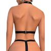 Sexy underwear women's new hollow webbing sexy three-point hand-tied sexy underwear