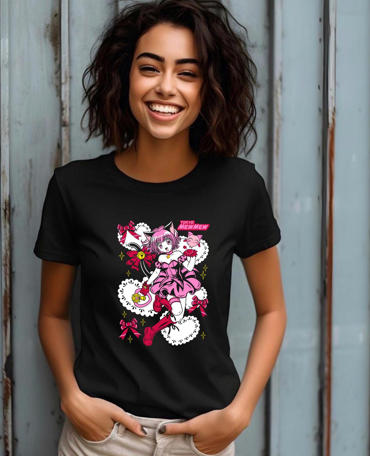 Tokyo Mew Mew Ichigo Momomiya Magical girl Anime T-Shirt Mens Womens Tees Top Unisex Harajuku T-Shirt Mens Womens Tees Top S
