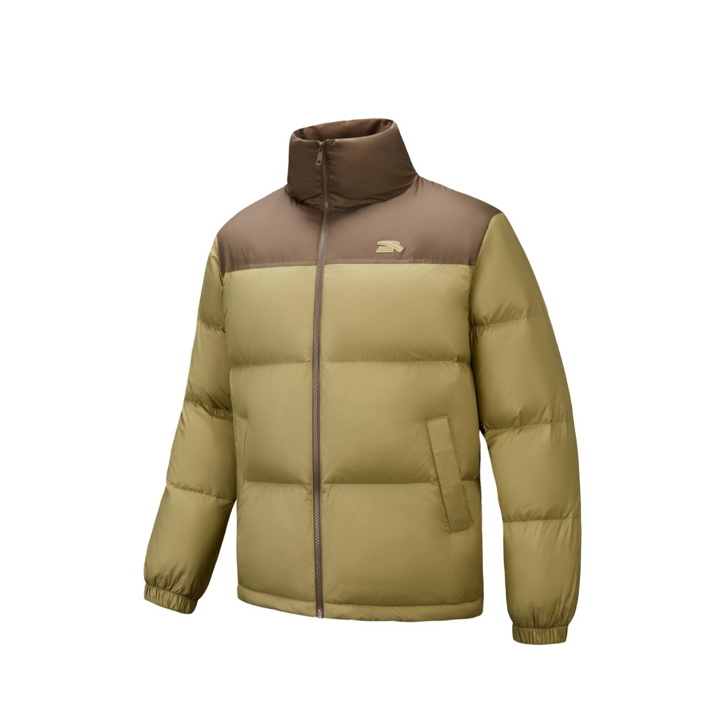 

Anta Уличная ветрозащитная куртка с воротником-стойкой, теплая, 2025, зимняя спортивная куртка, пуховик, мужская куртка 952548908-8 S