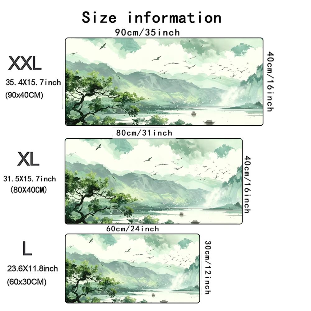 Ink Wash Mountain MousePad Mouse Pad Large Computer Office Table Mats XXL Anti-slip HD Gaming Keyboard Mousepads Long Desk Mat