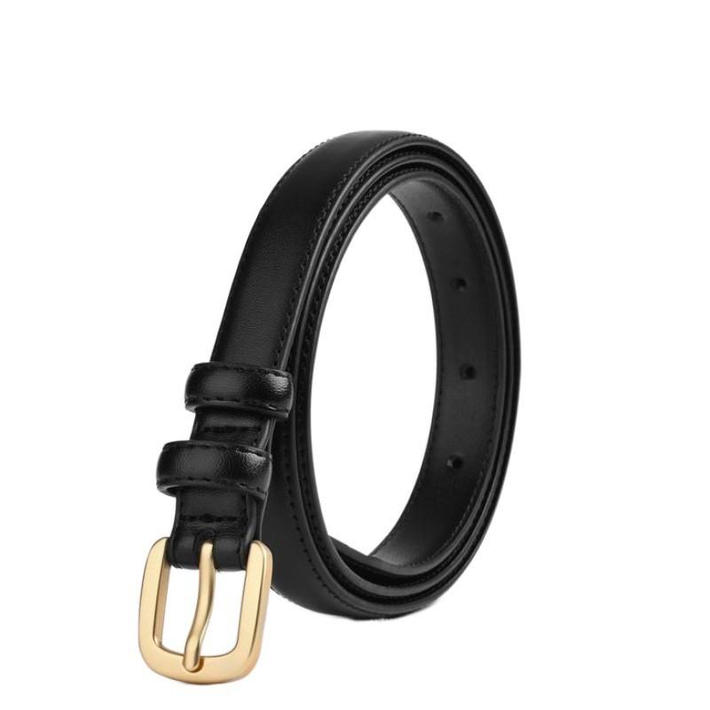 Stylish Womens Versatile Black Leather Belt For Casual Jeans And Fashionable Outfits