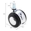 1 pz Ruote Scorrevoli Girevoli Ruote Girevoli Piastra per Mobili Rullo Carrello Piedino per Divano Sedia con/senza Freno 8mm/10mm resistente all'usura