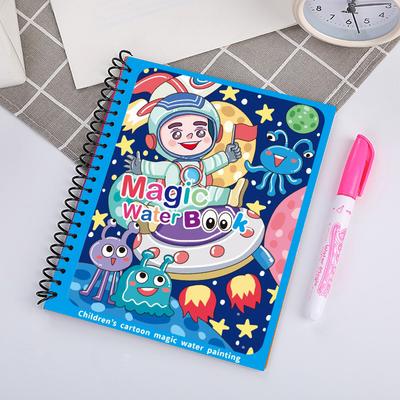 1 Set Wassermalbuch Wiederverwendbares Montessori Malbuch Magischer Stift Malen mit Wasser Kreatives Graffiti-Handbuch Geschenk Junge Mädchen ZYF