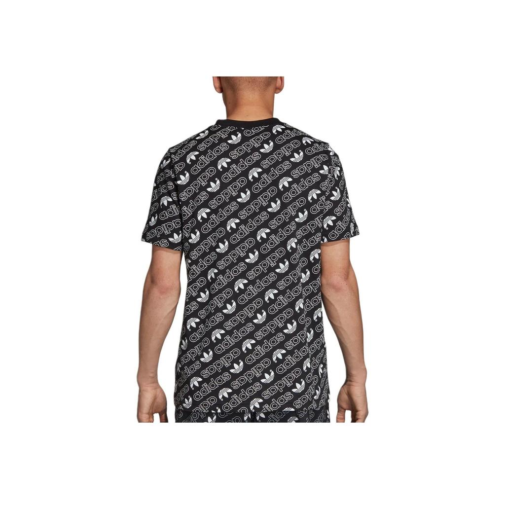 adidas Originale Bequemes Vielseitiges Pullover Kurzarm T-Shirt Herren Tops Schwarz DH2750