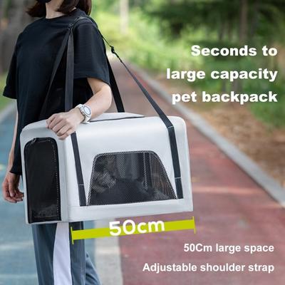 Dog Stroller 4 Wheel Pet Stroller with 360° Rotatable Retractable Handle Ventilated Pet