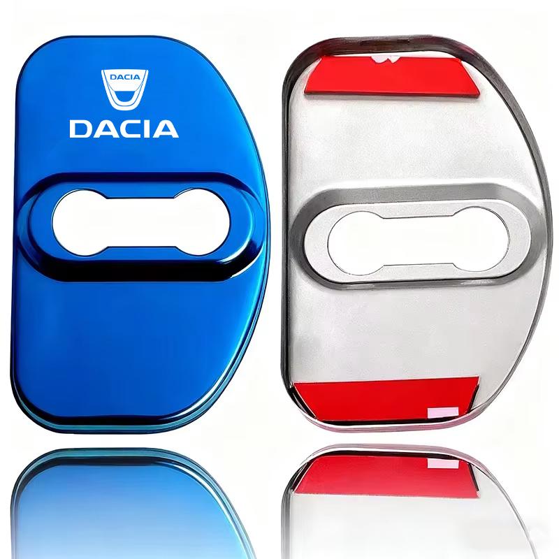 Acier Inoxydable 4 Pièces Style Voiture Boucle de Verrouillage de Porte Cache Protecteur Pour Dacia Bigster Spring Duster Sandero Jogger Dokker Lodgy