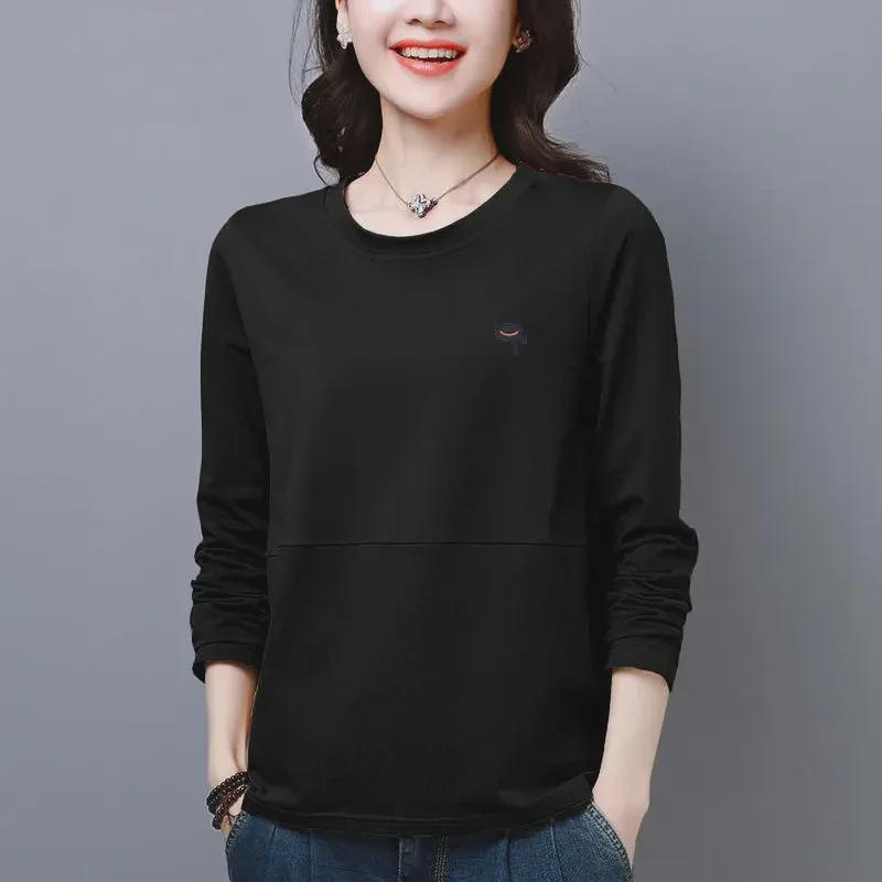 Korean Style Plus Size Women's Autumn Long-Sleeve Slimming T-Shirt