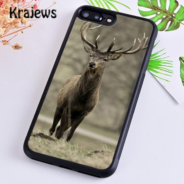 Krajews Carcasă de telefon moale cu motive de cerb și ren pentru iPhone 14, 5, 6s, 7, 8 plus, XR, XS, 11, 12, 13 pro max, Samsung S21, S22ultra Plus