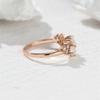 New diamond-encrusted water drop shape ring design simple niche ring ring for girlfriend gift