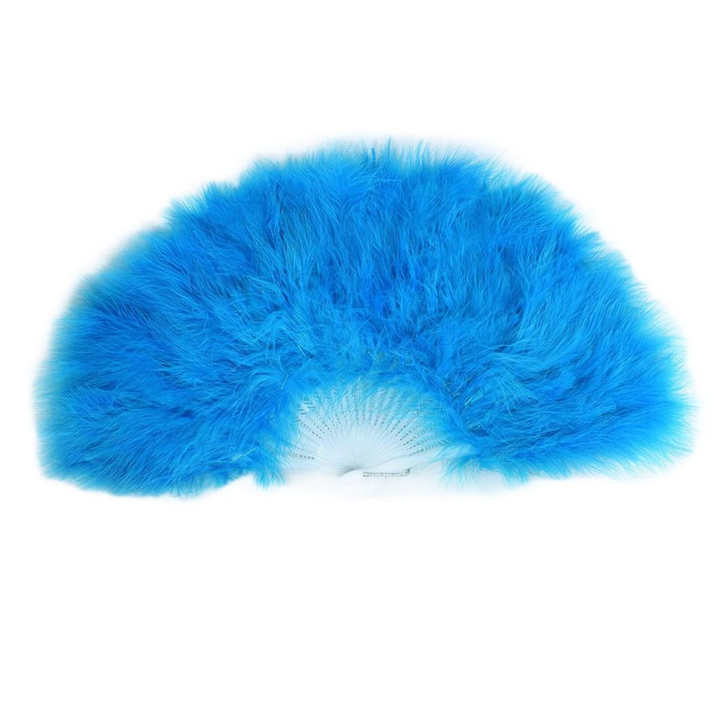 Classical Folding Feathered Fan for Women Suitable for Dance Costumes Holiday and Carnival Parties Photoshoots Decors