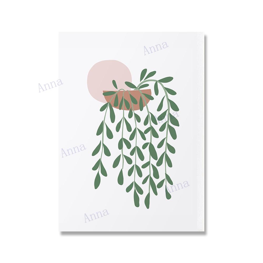 Botanical Gallery Poster Sage Green Blush Pink Leaf Sun Rainbow Canvas Wall Picture Art Abstract Boho Minimalist Decor Painting