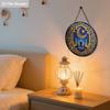 2D Flat Wooden Ramadan Round Decorative Hanging Ornament, 7.87inches Elegant Ramadan Kareem Wall Art, Home, Prayer Room, Livingroom Decorative Sign