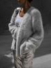 2023 Autumn/Winter Women's Faux Mink Fur Knitted Cardigan Coat