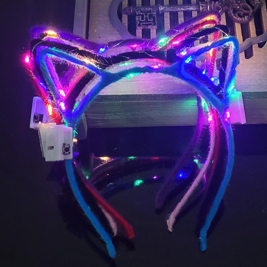 10/20/30 stuks Led Glow Kat Konijnenoor Hoorn Haarbanden Licht Op Knipperend Hoofdband Vrouwen Meisje LED Neon Verjaardag Bruiloft Feestartikelen 20pcs