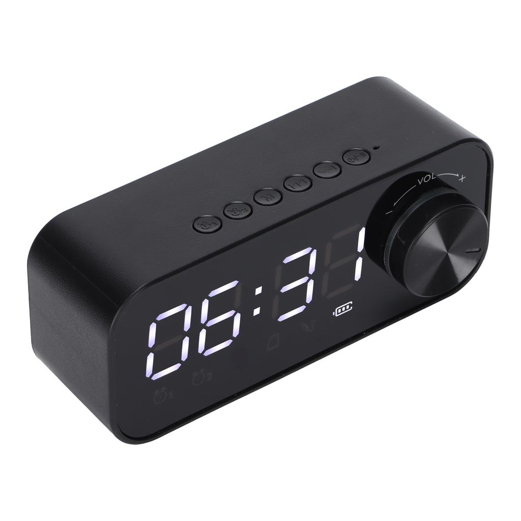 B126 Clock Speaker Multifunctional Portable Alarm Clock Radio with LED