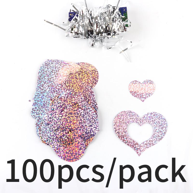 (100Pieces/pack)Valentine's Day Romantic Heart-Shaped Sequin Pendant Suitable for Wedding Family Decoration Room