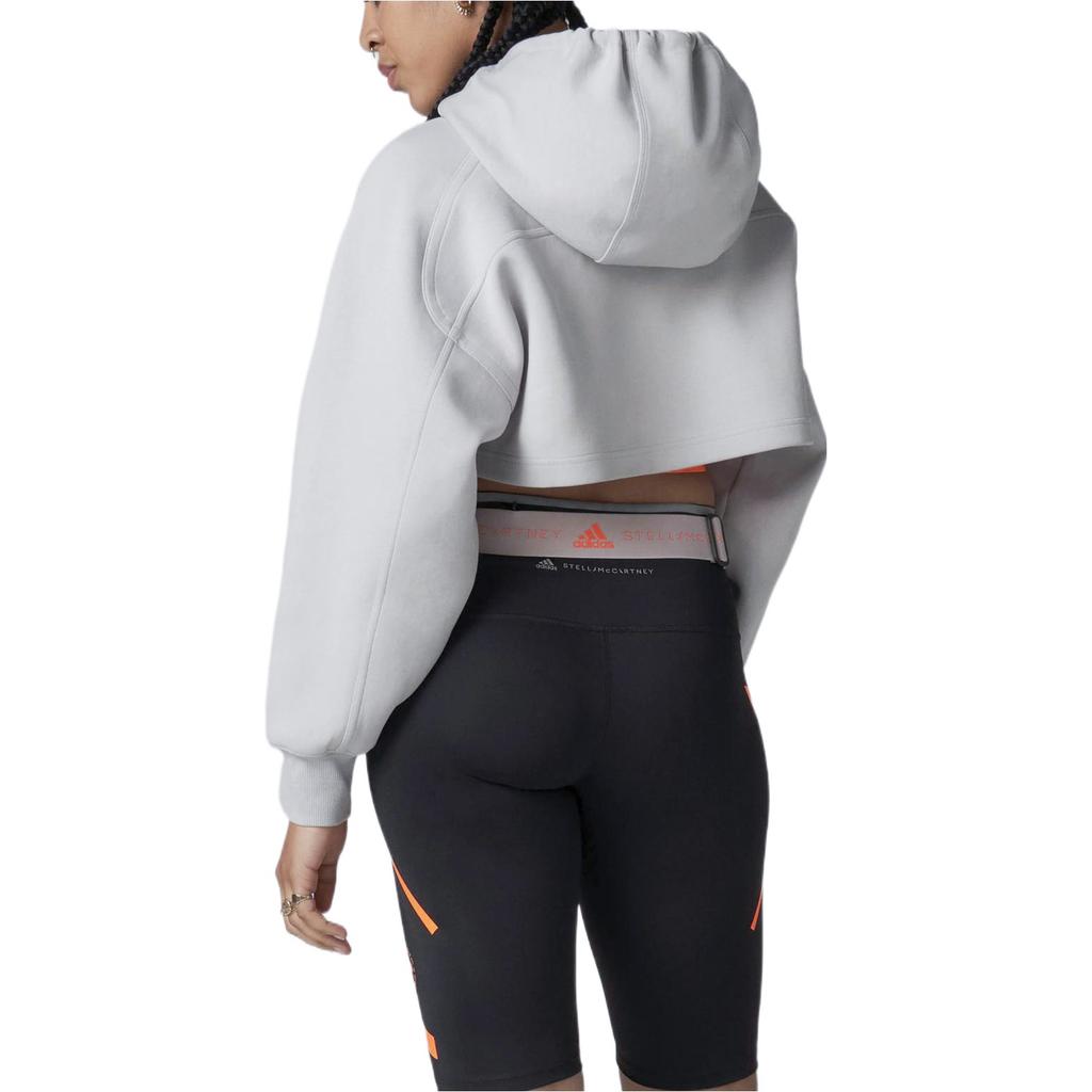 Adidas X Stella McCartney Co-Branded Solid Color Hooded Sports Jacket Women Outerwear Grey HA8961