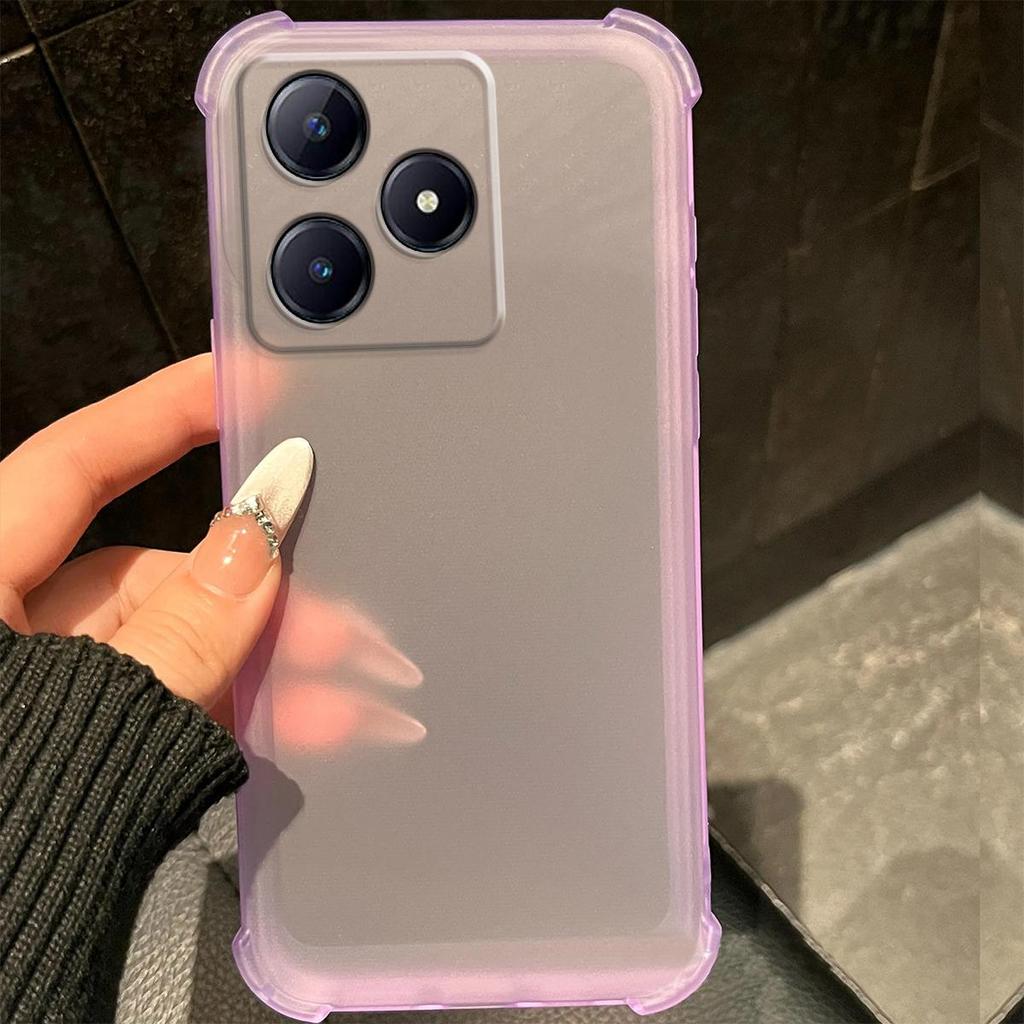 Case for Realme C65s C63 C61 Note 80 70 60x 60 Shockproof Airbag Bumper Casing Frosted Translucent Cover