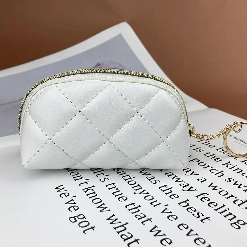 New PU Leather Key Pouch, Large Capacity Wristlet Coin Purse , Women's Zipper Small Wallet for Change & Cards