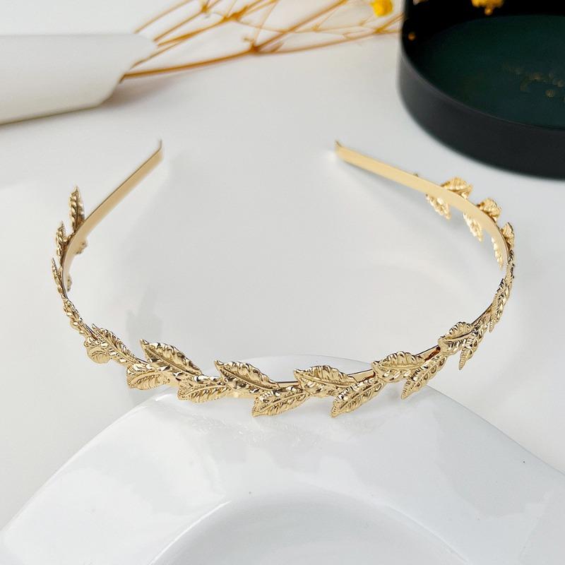 Bride Leaf Hairband Party Metal Leaf Hair Accessory Elegant Crown Headband Leaf Hairpin