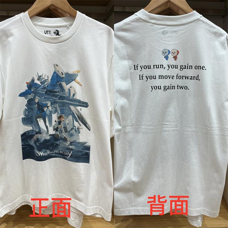 2025 Nové japonské tričko Gundam Bavlna Vintage Krátký rukáv Vintge Dvourozměrná Animace Krátký rukáv Tričko Oblečení Léto