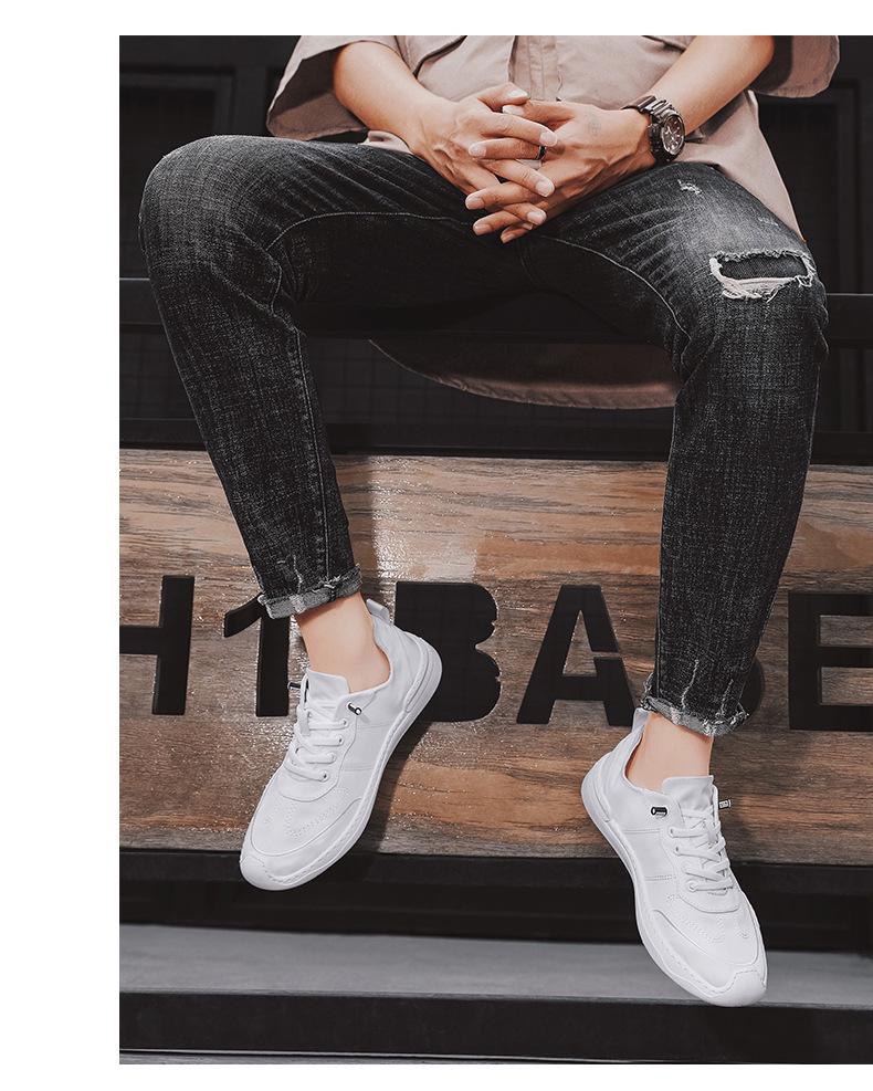 2024 Korean Style Cloth Low-Top Casual Men's Board Shoes: Rainproof, Youth Travel Sneakers for Spring/Autumn
