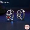 Bamoer Solid 925 Sterling Silver Halloween Spider Earrings for Women Hypoallergenic Hoop Earrings Birthday Jewelry Gift
